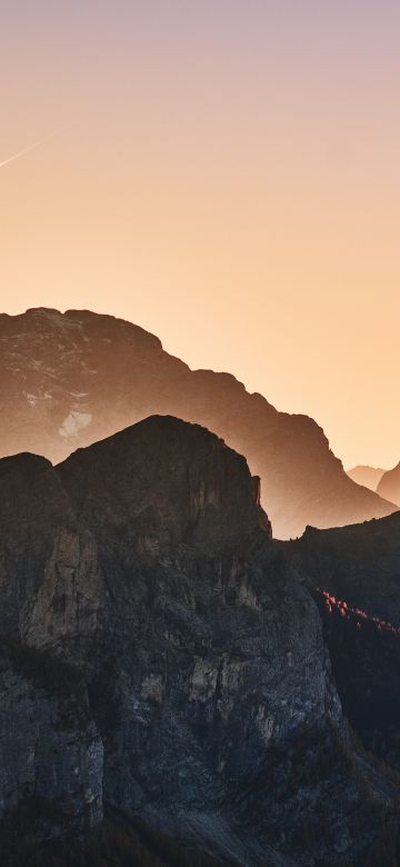 Giau Pass, Italy, Mountain range, Dolomites, Sunrise, Landscape, 5K