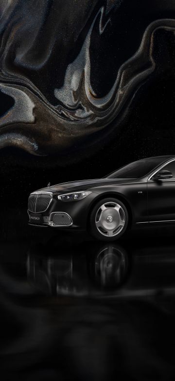 Mercedes-Maybach S 680 4MATIC, Black cars, 2024, Dark aesthetic