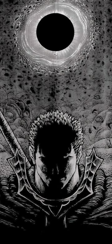 Berserk, Guts, Black and White, Monochrome