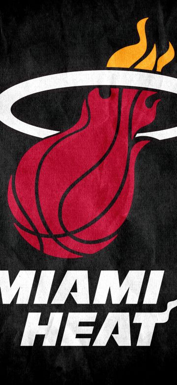 Miami Heat, Logo, Basketball team, Black background