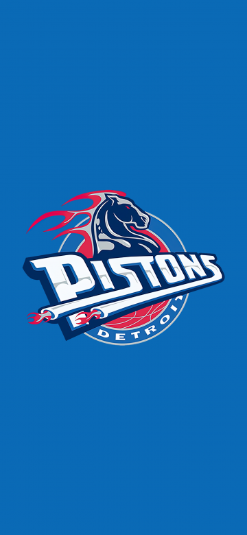 Detroit Pistons, Logo, Basketball team, 5K, Blue background