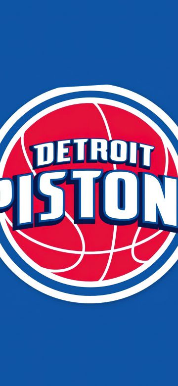 Detroit Pistons, Basketball team, Logo, 5K, Blue background