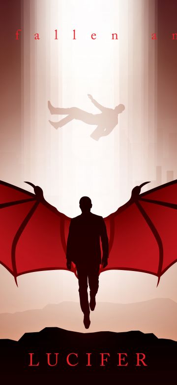 Lucifer Morningstar, Devil, Minimalist, Red