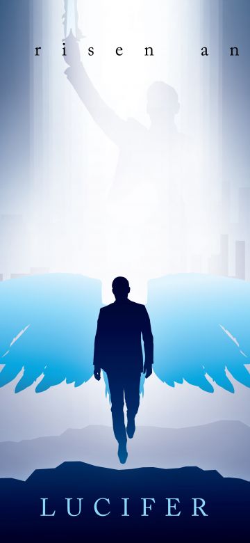 Lucifer Morningstar, Angel, Minimal art, Blue aesthetic