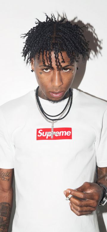 NBA YoungBoy, Supreme, American rapper, YoungBoy Never Broke Again, 5K, White background, YoungBoy