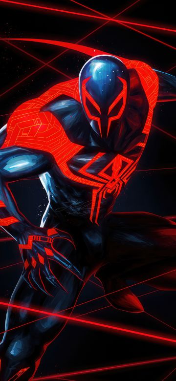 Spider-Man 2099, CGI, Dark aesthetic, 5K