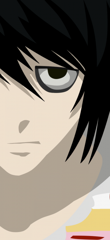 L Lawliet, Death Note, Minimalist, 5K