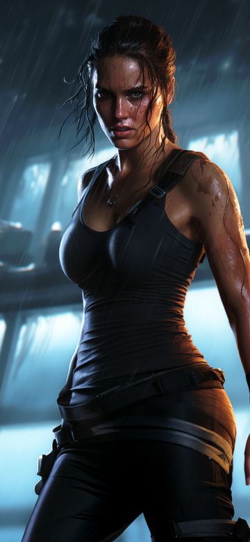 Lara Croft, Tomb Raider, AI art