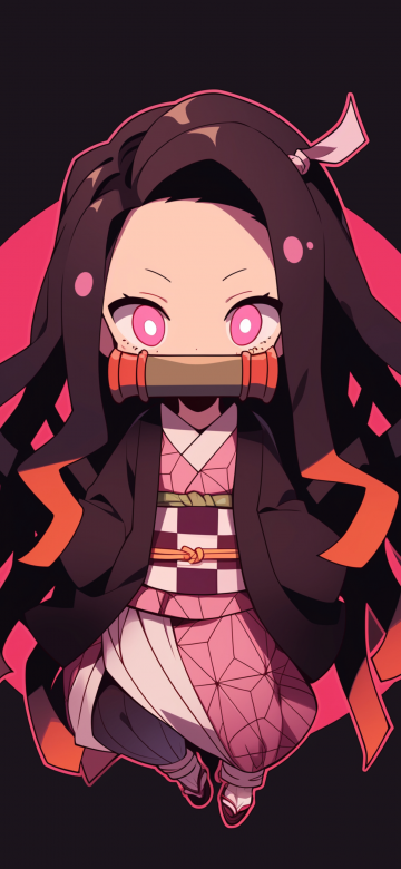 Nezuko Kamado, Minimalist, Demon Slayer: Kimetsu no Yaiba, 5K