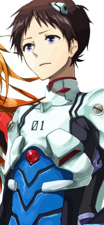 Neon Genesis Evangelion, Character art, Rei Ayanami, Asuka Shikinami Langley, Shinji Ikari, Kaworu Nagisa, 5K