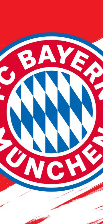 FC Bayern Munich, 5K, Football club, Logo, Red background