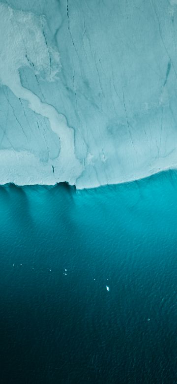 Iceland, Glacier, Aerial view, Cold, Cliff