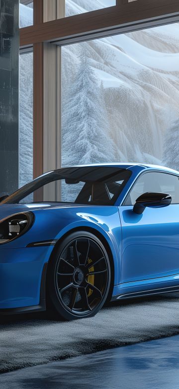 Porsche 911 GT3, Cozy, Winter, 5K, Fireplace