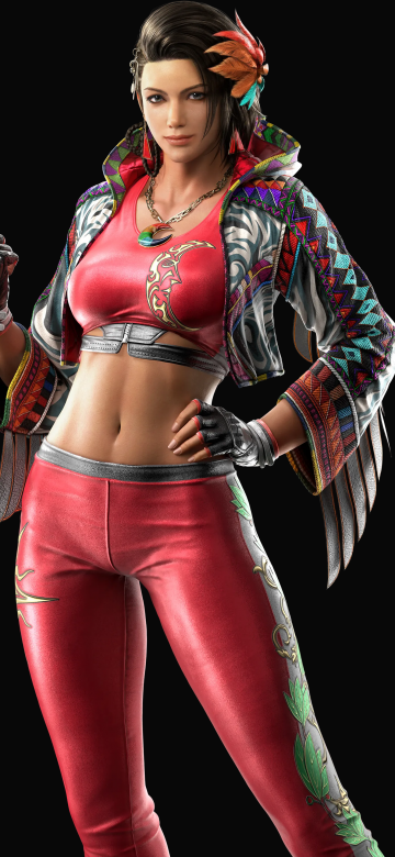 Azucena Ortiz, Tekken 8, Black background, 5K, AMOLED