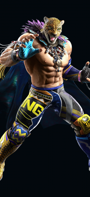 King, Tekken 8, 8K, AMOLED, 5K, Black background