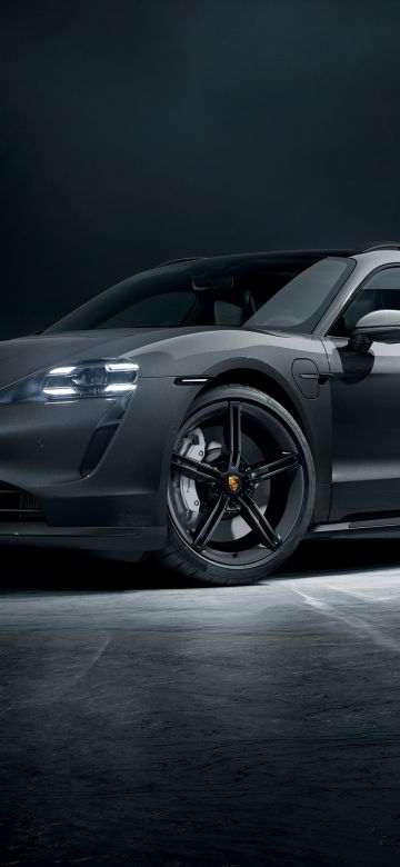 Porsche Taycan Sport Turismo, 5K, Dark aesthetic