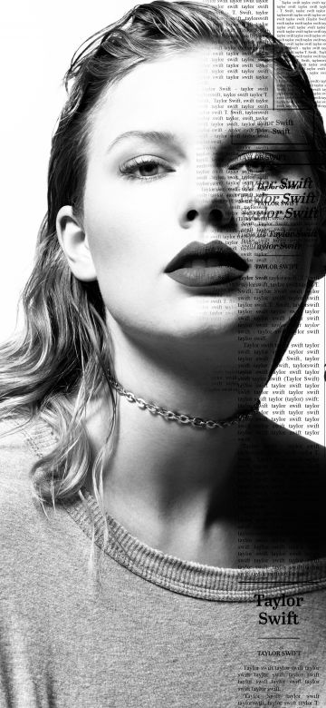 Taylor Swift, Reputation, Monochrome, American singer, 5K, Black and White