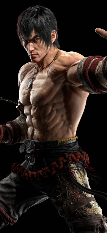 Marshall Law, Tekken 8, Black background, 5K, AMOLED