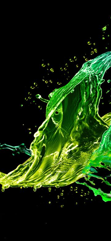 Acer, Laptop, Stock, 5K, AMOLED, Green abstract, Splash