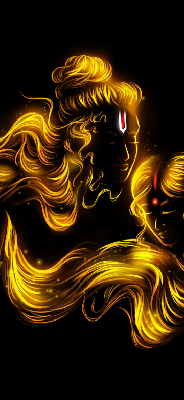 Siya Ram, Glowing, Lord Rama, Goddess Sita, Hinduism, Hindu God, Black background, 5K, 8K, AMOLED, Jai Shri Ram, Digital Art