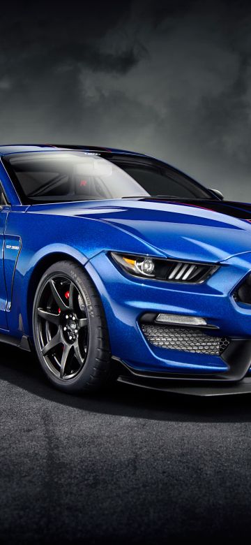 Ford Mustang Shelby GT350, Sports cars, 5K, Dark background