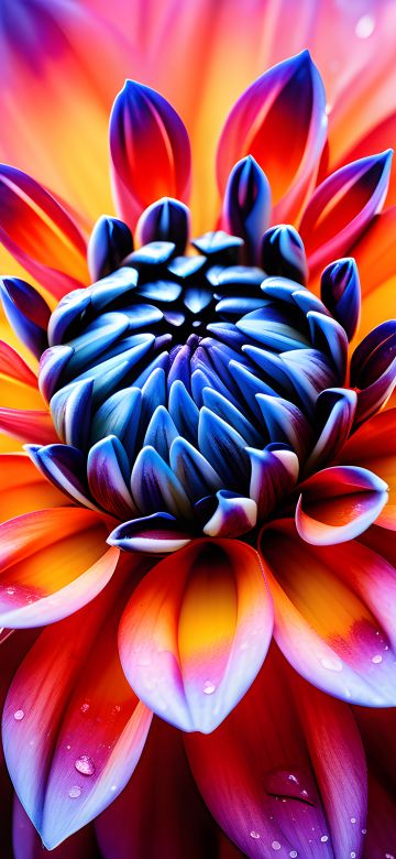 Dahlia flower, AI art, Vibrant, Macro, Elegant