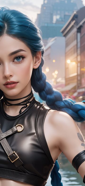 Jinx, AI art, League of Legends, 5K