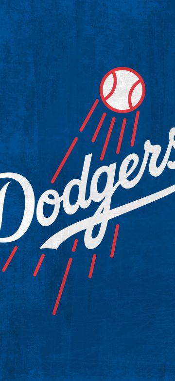 Los Angeles Dodgers, Baseball team, Major League Baseball (MLB), 5K, Blue background