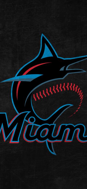 Miami Marlins, Baseball team, Major League Baseball (MLB), 5K, Dark background