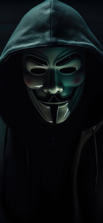 Anonymous, Hooded Man, Hacker, 5K, 8K, Dark background