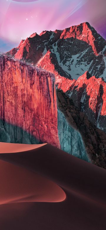 macOS, Surreal, Digital composition, macOS Catalina, macOS High Sierra, macOS Mojave, Mountains, Stock, Aesthetic, 5K