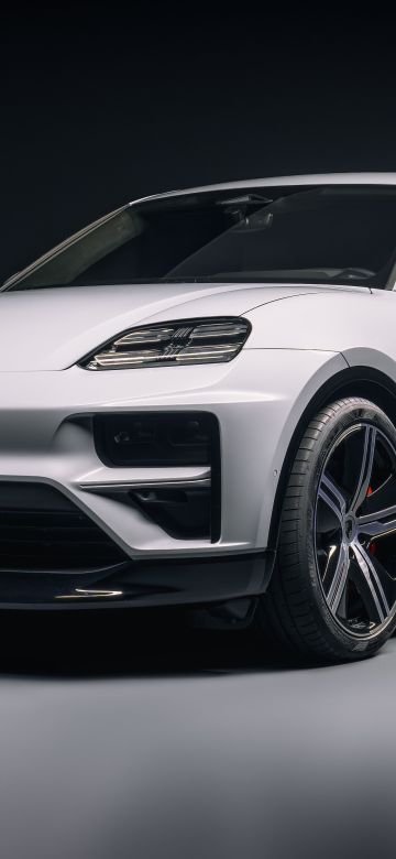 Porsche Macan Turbo, Electric cars, 2024, 5K, 8K, Dark background