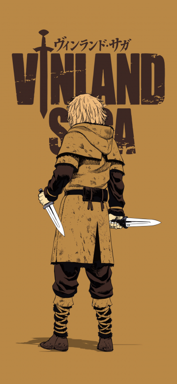 Thorfinn, Minimalist, Vinland Saga, Yellow background, 5K