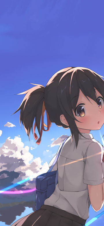 Mitsuha Miyamizu, Your Name, Anime girl, Kimi no Na wa, 5K