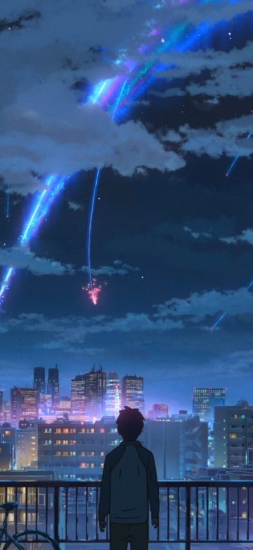 Taki Tachibana, Lofi, Your Name, 8K, Kimi no Na wa, 5K, Comet Tiamat, Celestial, Shooting stars