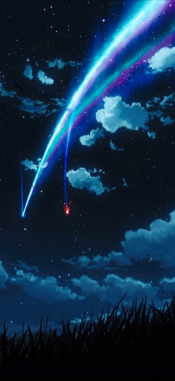 Your Name, Shooting stars, Kimi no Na wa, Comet Tiamat, 5K, 8K, Celestial