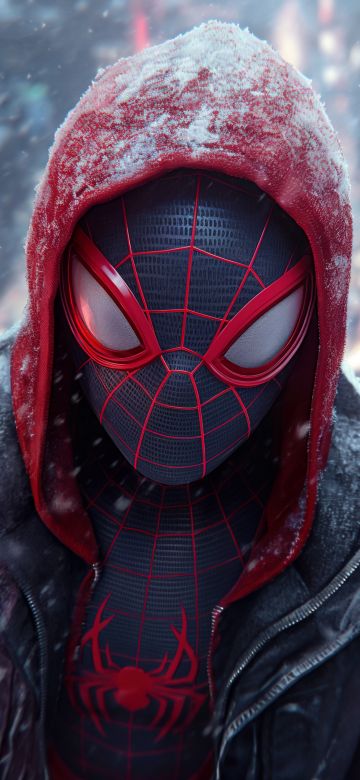 Miles Morales, Snowfall, 5K, Fan Art