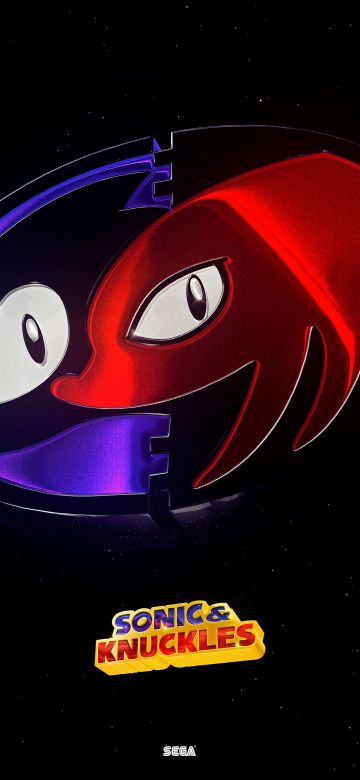 Sonic & Knuckles, 8K, Video Game, Classic, 5K, 8K, AMOLED, Black background