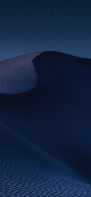 Abu Dhabi, Desert, Sand Dunes, Night, Moon light, Blue, 5K