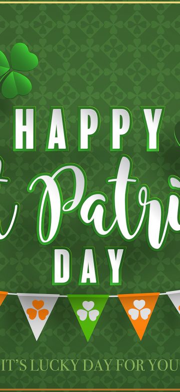 St. Patrick's Day, Decoration, Illustration, Green background, Leprechaun cap, Irish, Garland