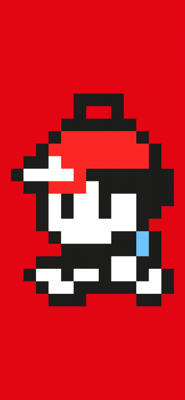 Pokemon, Ash Ketchum, Pixel art, Red background, 5K, 8K, 10K, 12K