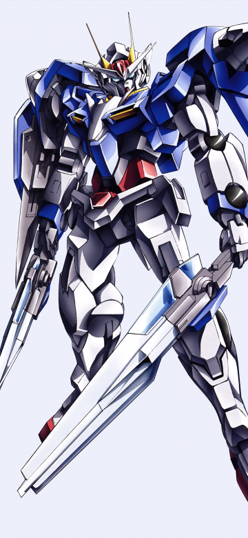 GN-0000 00 Gundam, Render, White background, Mobile Suit Gundam 00, 5K