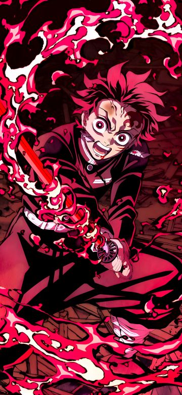 Tanjiro Kamado, Artwork, Demon Slayer: Kimetsu no Yaiba, 5K