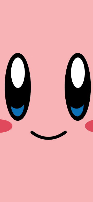 Kirby, Kawaii face, Pastel background, Cute face, Kawaii cartoon, 5K, Minimalist