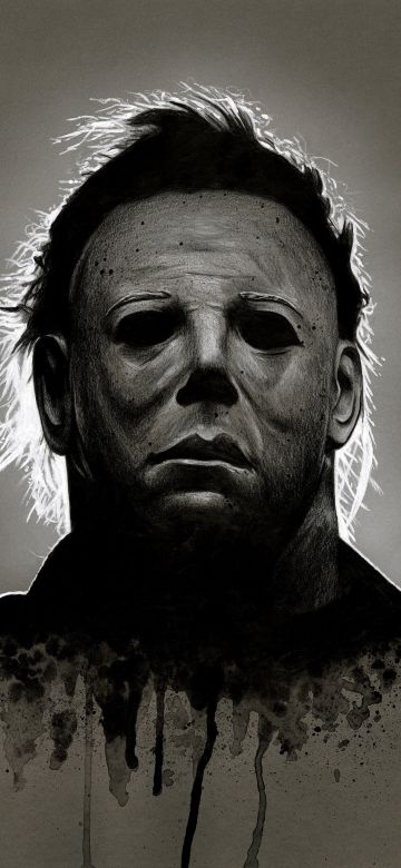 Spooky, Michael Myers, Dark background, 5K, Scary mask