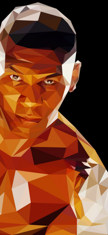 Mike Tyson, Low poly, Popular quotes, Iron Man, 5K, Black background