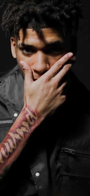 NLE Choppa, Dark background, American rapper