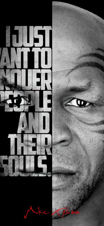 Mike Tyson, Popular quotes, Iron Mike, Black background, Monochrome, 5K