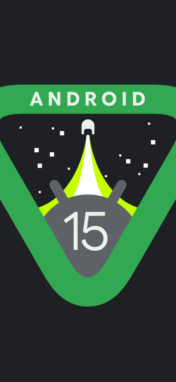 Android 15, Developer, 5K, Logo, Minimalist, Dark background