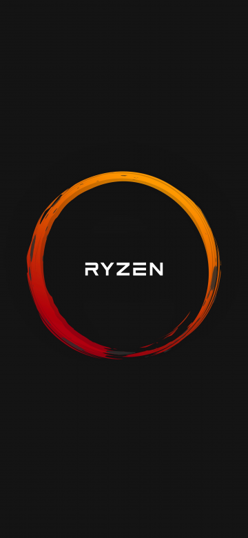 AMD Ryzen, 8K, Dark background, Minimal logo, 5K